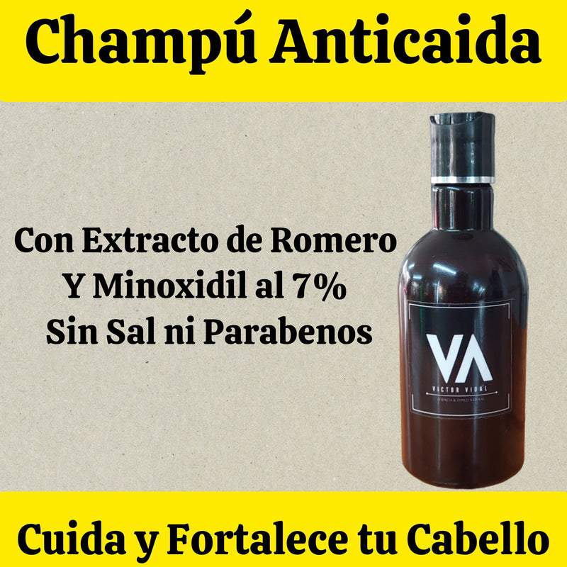 CHAMPÚ ANTICAIDA CON MINOXIDIL Y ROMERO