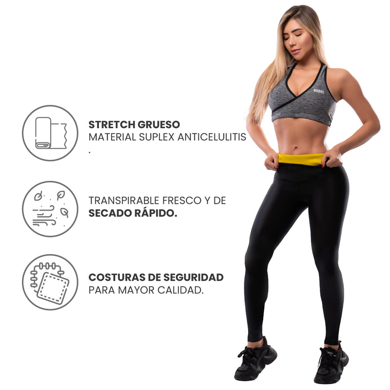 Leggins REDUCTOR Negro Tiro alto en Neopreno