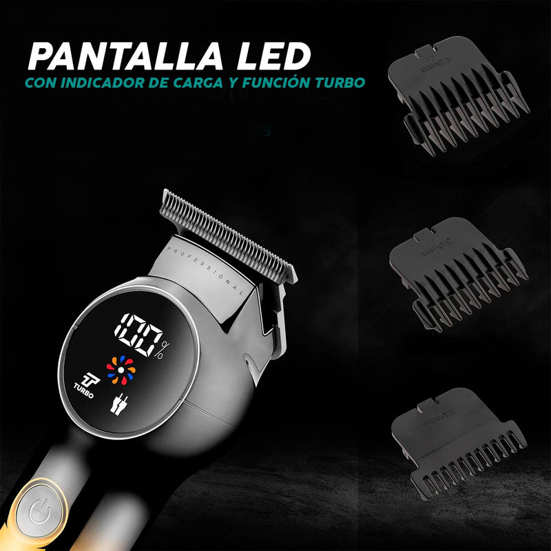 Máquina Motilar Profesional Barbería Inalámbrica Pantalla LED