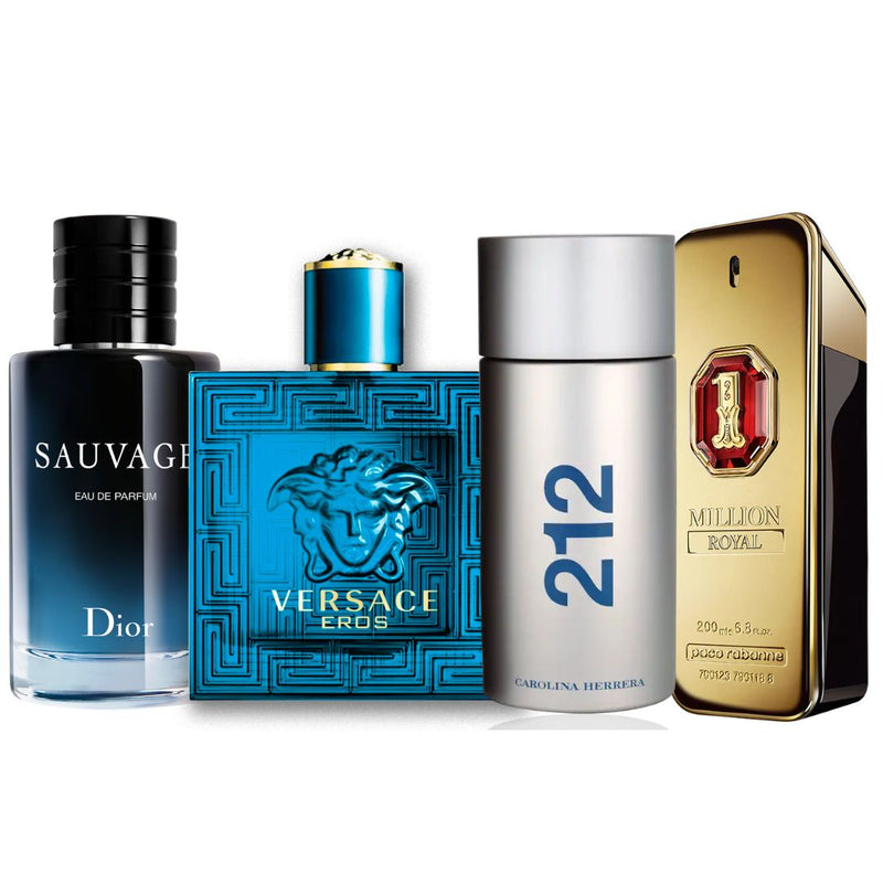 PERFUMES (SAUVAGE+EROS+212 MEN+ONE ROYAL) TODOS 100 ML